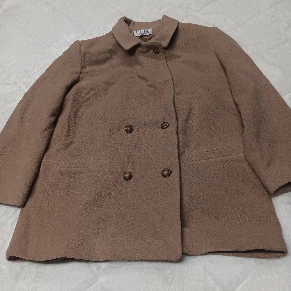 Forrani vintage wool beige pea coat